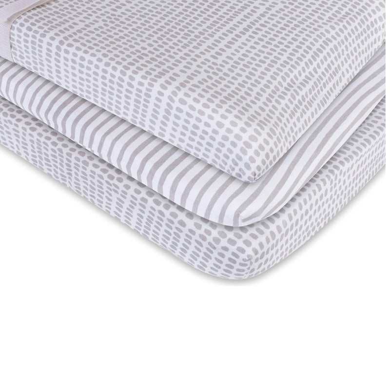 Ely's & Co. Waterproof Changing Pad Covers | Cradles Sheets 2 Pack - 100% Jersey Cotton with Waterproof Liner - Neutral Taupe Grey for Baby Girls and Boys, Newborn Essentials - Image 4